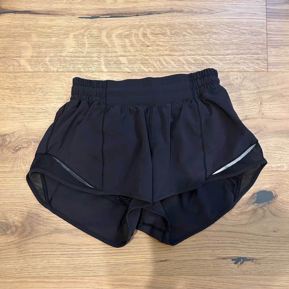 Lululemon Black Hotty Hot Shorts Size 4
